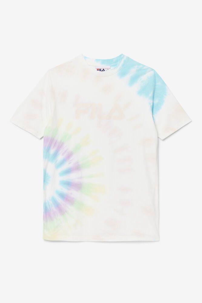 Fila Alivia Tie Dye T-Shirt White - Womens - 76529OQTV